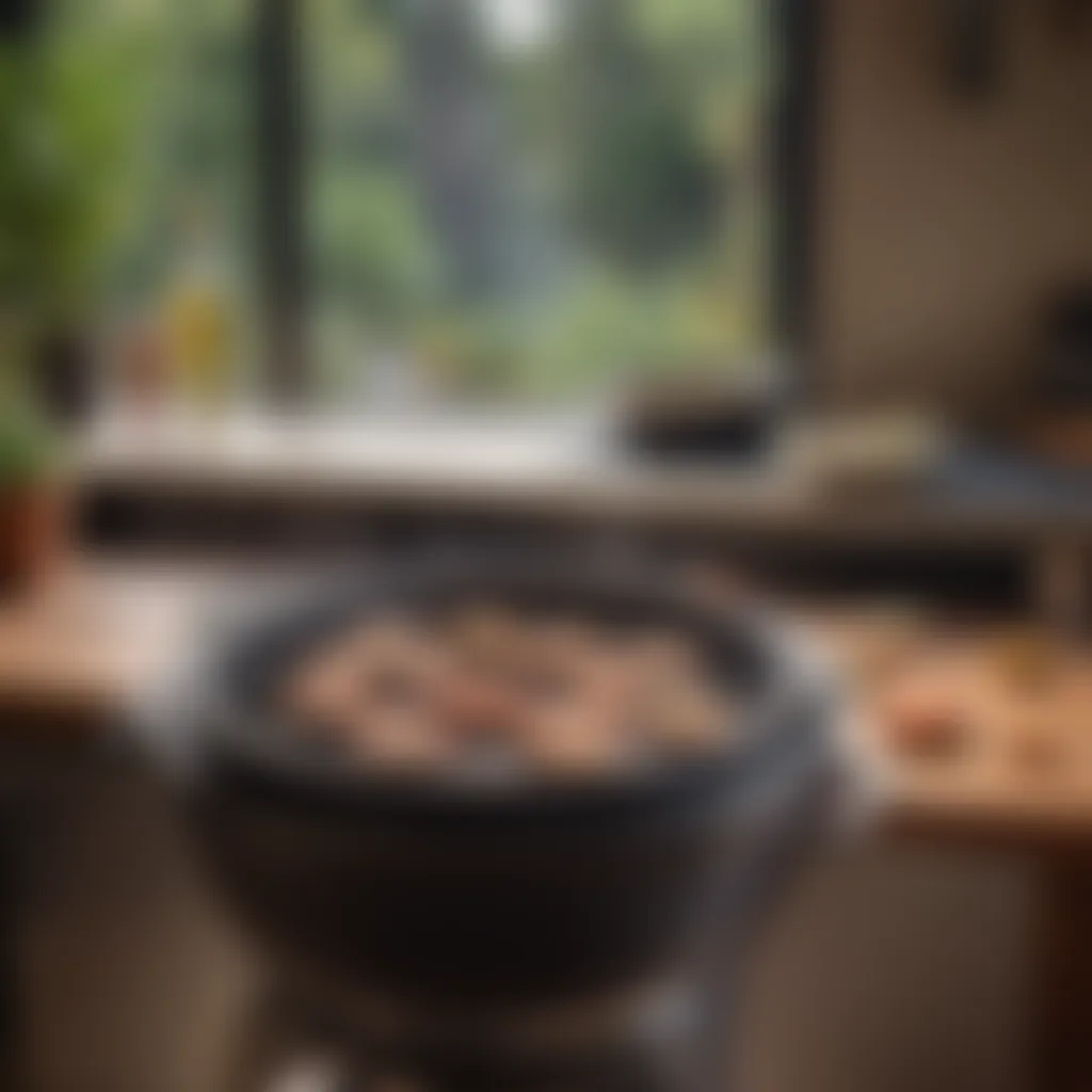 Close-up of Kamado Joe grill interior highlighting cooking space