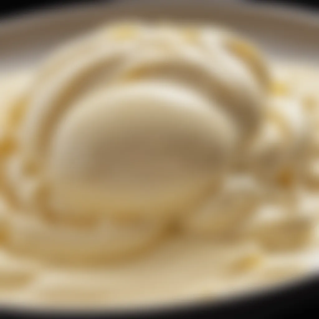 A close-up of a creamy mayonnaise texture highlighting its smoothness and richness