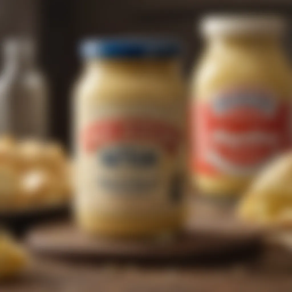 A historical representation of mayonnaise, depicting its evolution in cuisine over the years