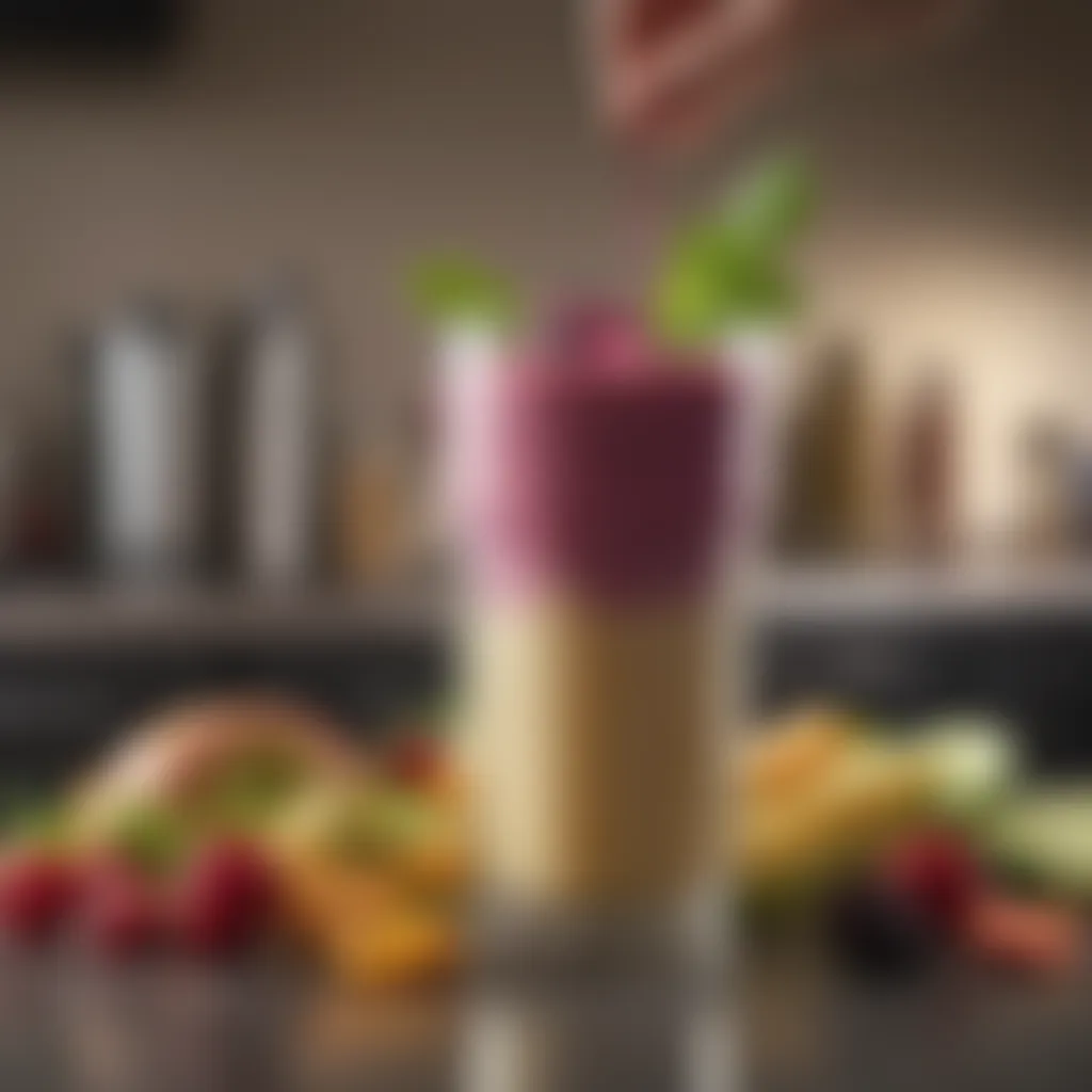 Creating the Perfect Smoothie Blend Blender filled with vibrant smoothie mixture