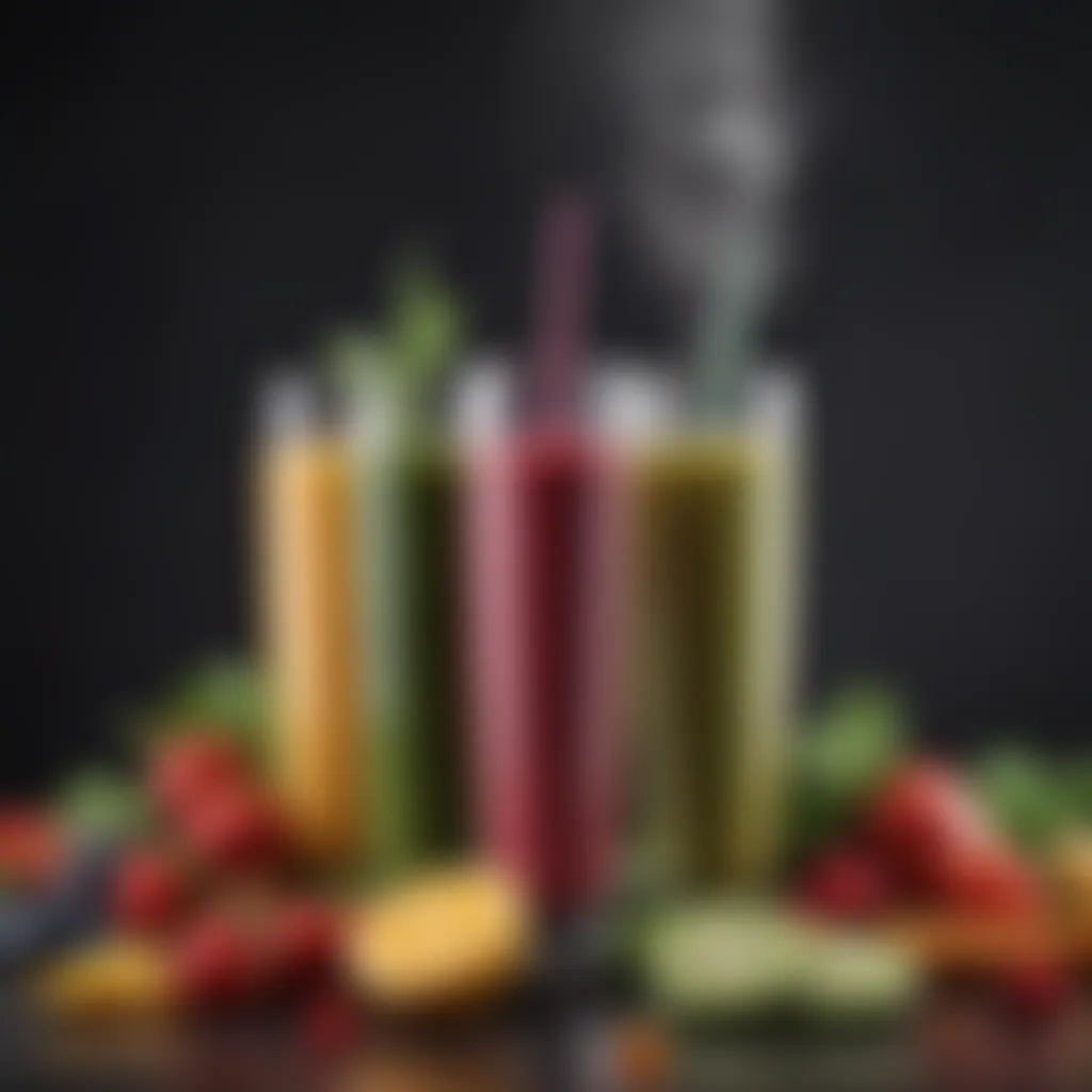 Fresh Ingredients for a Nutritional Boost Colorful assortment of fresh fruits and vegetables for smoothies