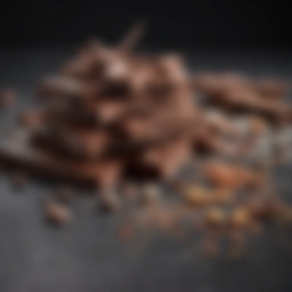 Close-up of no carb chocolate ingredients