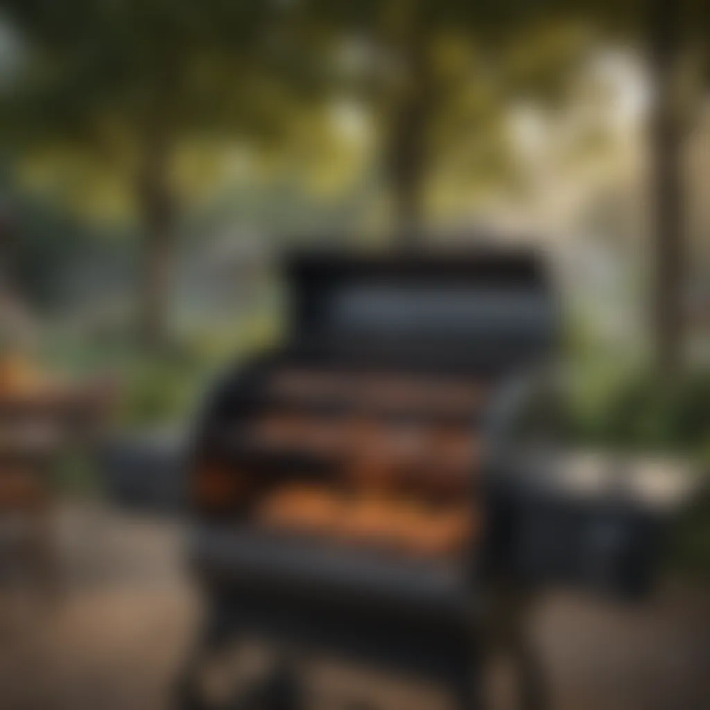 The largest Traeger grill displayed outdoors