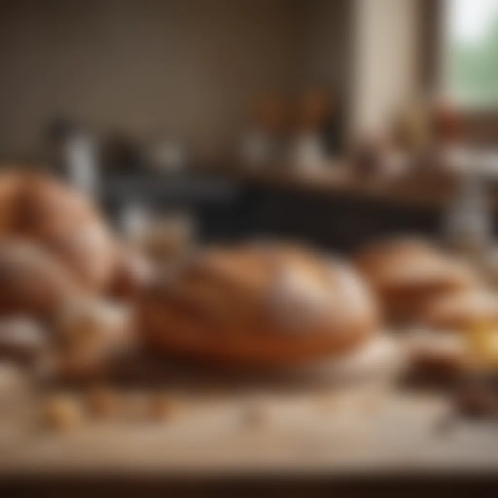 Variety of ingredients for bread making