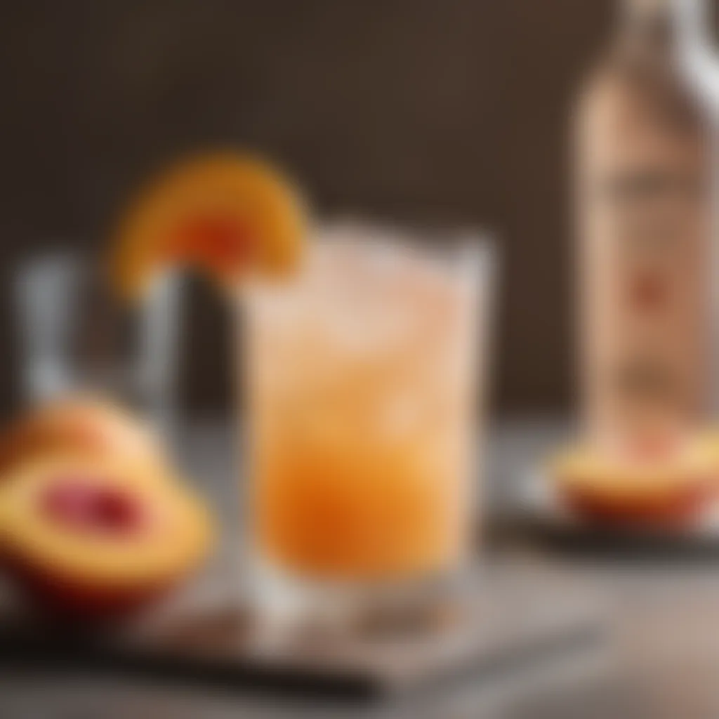 Close-up of a well-crafted Peach Paloma showcasing its texture and color