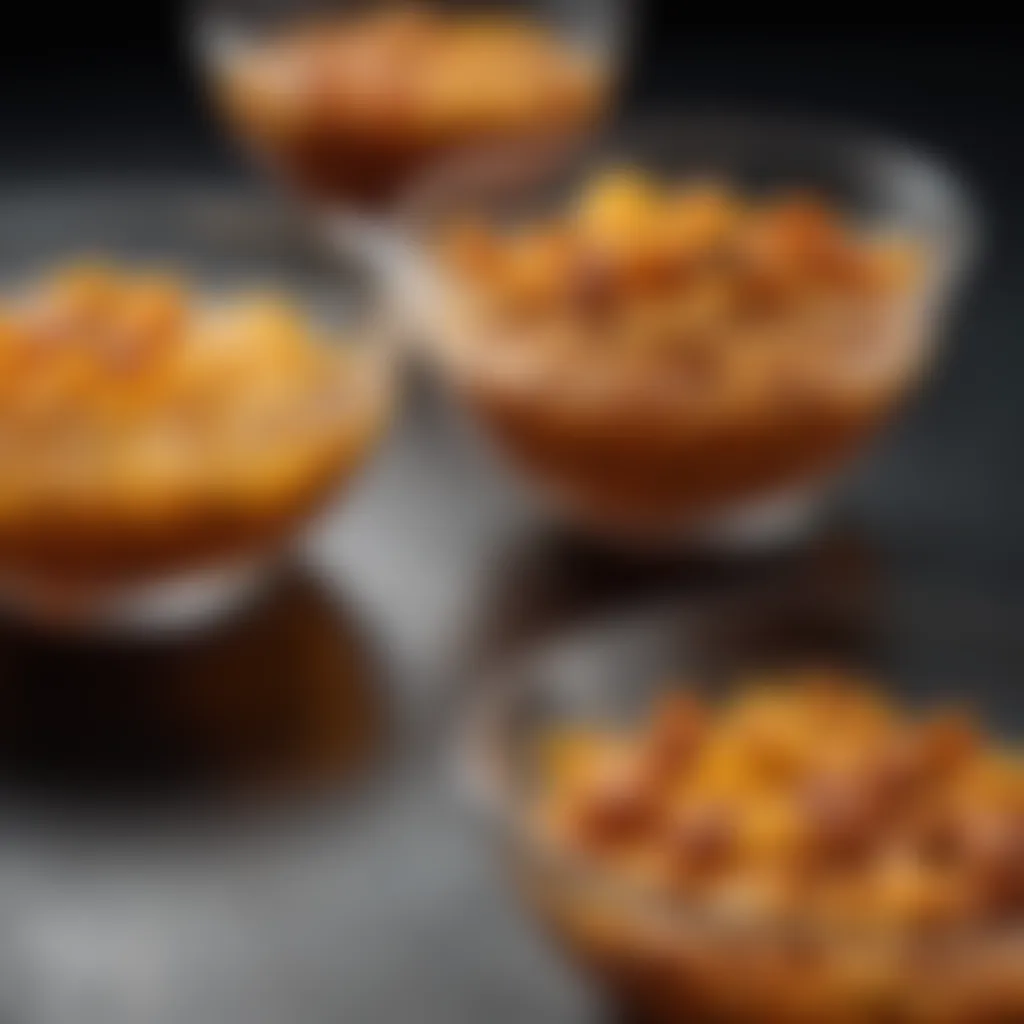 Close-up of the texture and clarity of oven-proof glass bowls