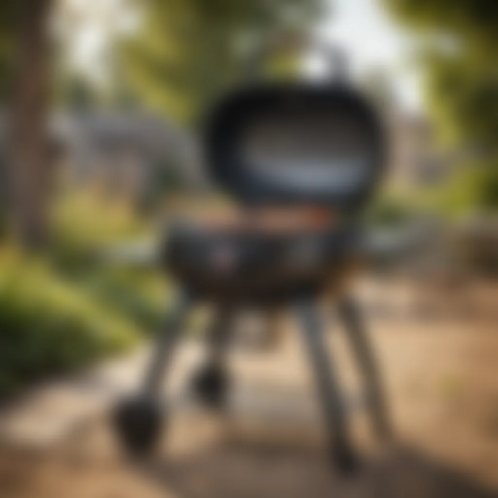 Weber E Grill in a backyard setting