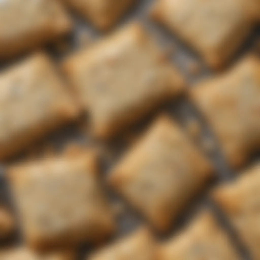 A close-up of an unfrosted Pop-Tart showcasing its texture and filling