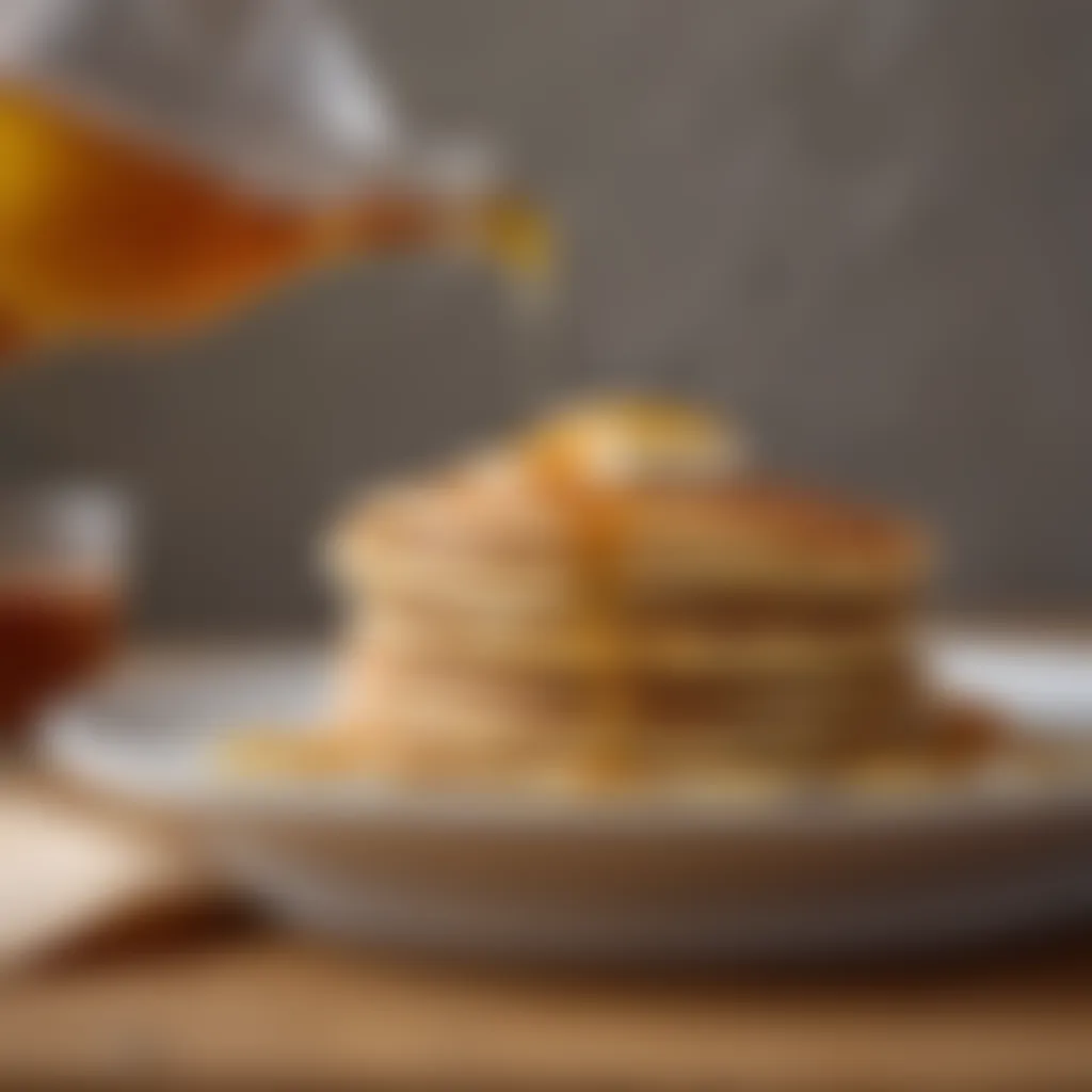 Decadent Cornmeal Pancakes with Maple Syrup