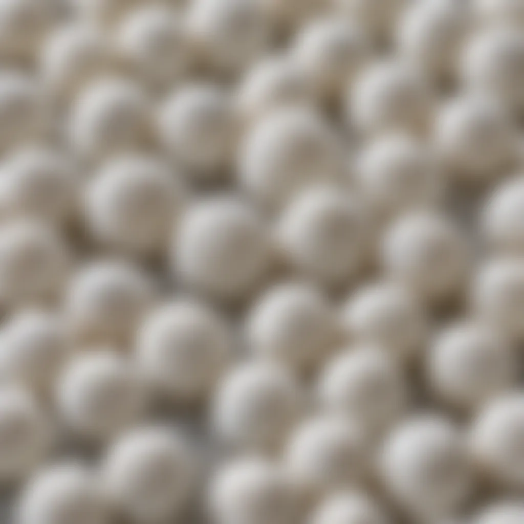 Close-up view of white gumdrops showcasing their translucent texture and sugar coating