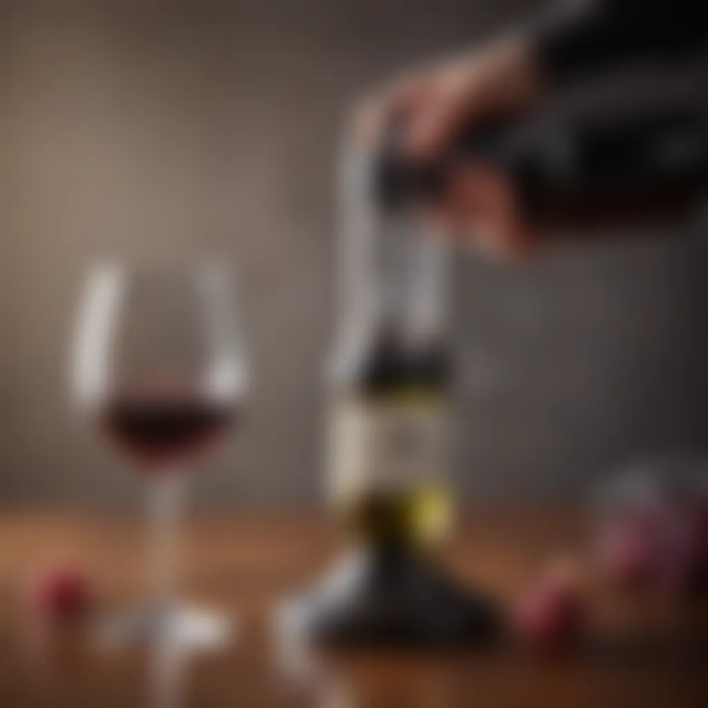 An elegant wine aerator enhancing flavors and aromas