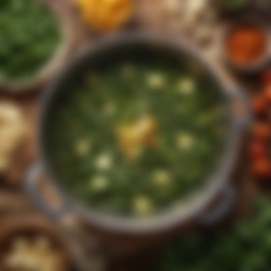 Vibrant Ingredients for Aloo Palak Exquisite Aloo Palak Ingredients