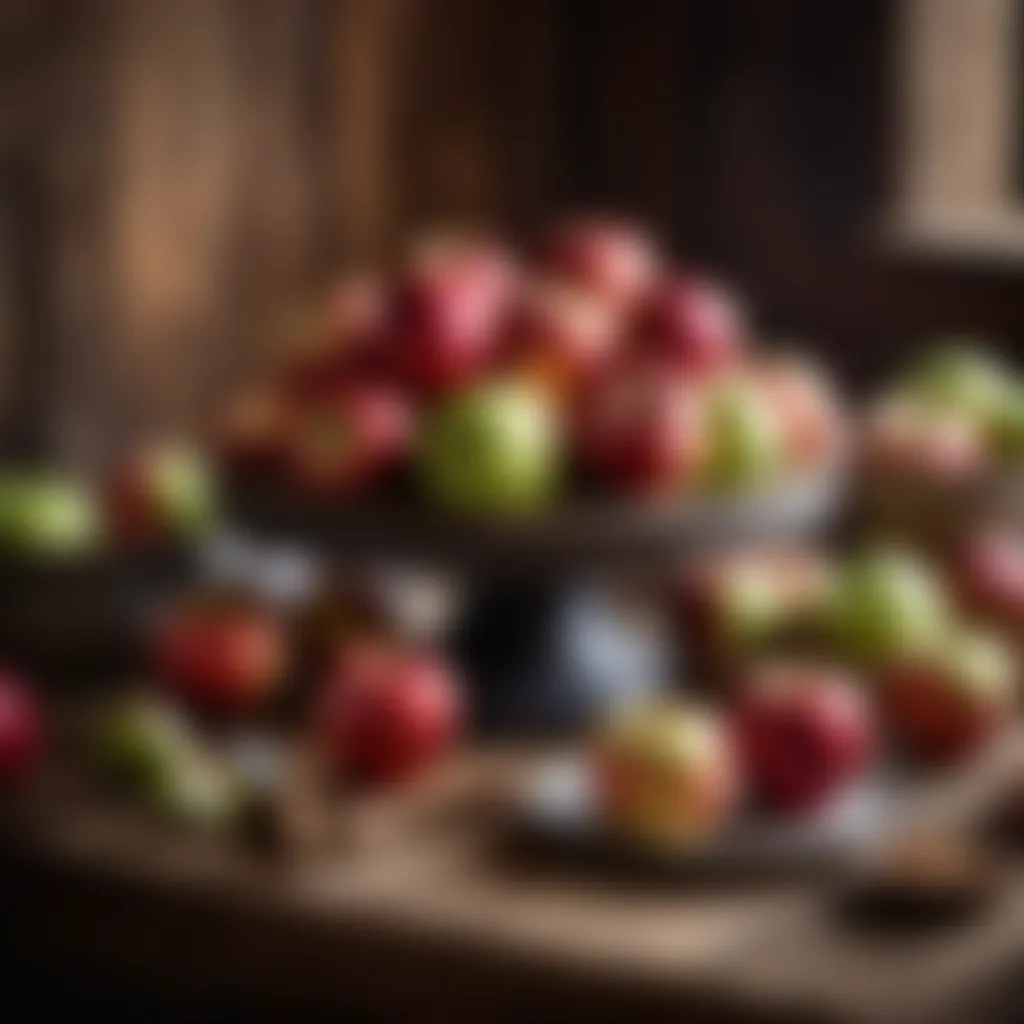 Exquisite apple selection on a rustic wooden table