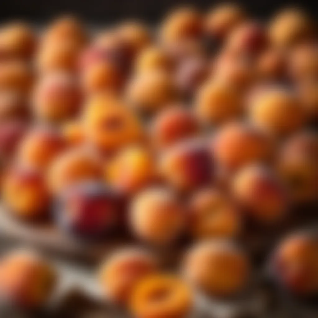 Exquisite apricots selection