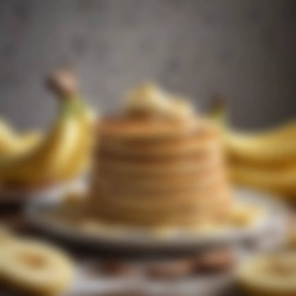 Exquisite banana selection for gourmet pancakes