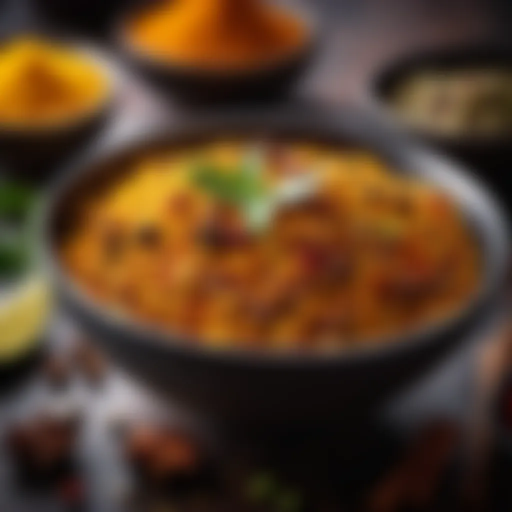 Exquisite blend of aromatic spices in a bowl