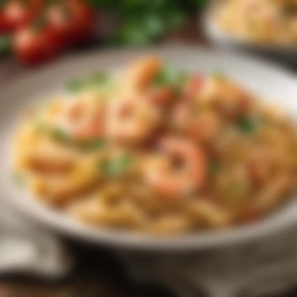 Delicious Cajun shrimp pasta in a creamy sauce