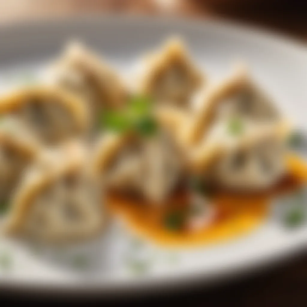 Exquisite Chicken Dumplings Plating