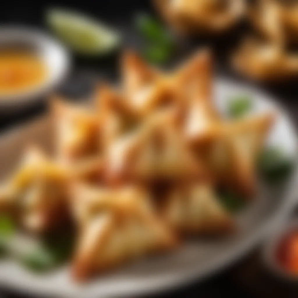 Exquisite Crab Rangoon Presentation