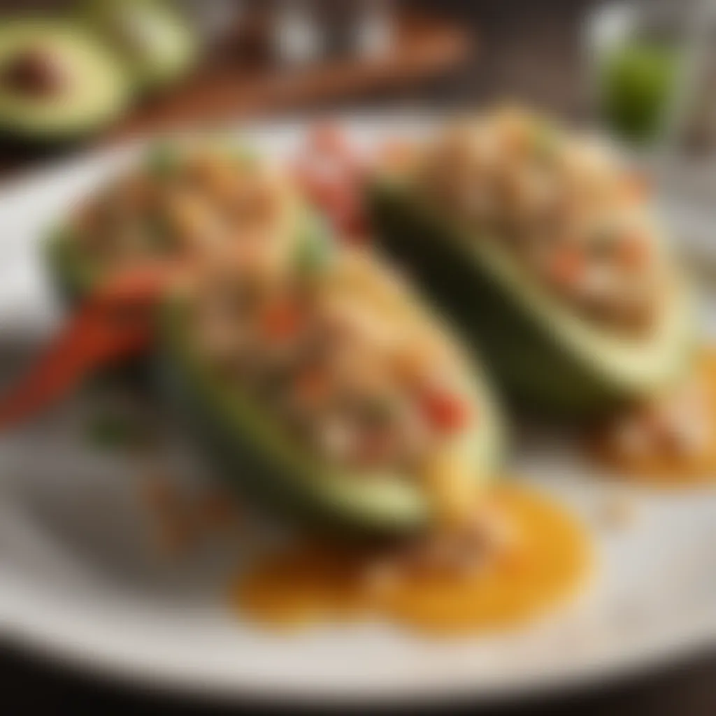 Exquisite Crab Stuffed Avocado Display