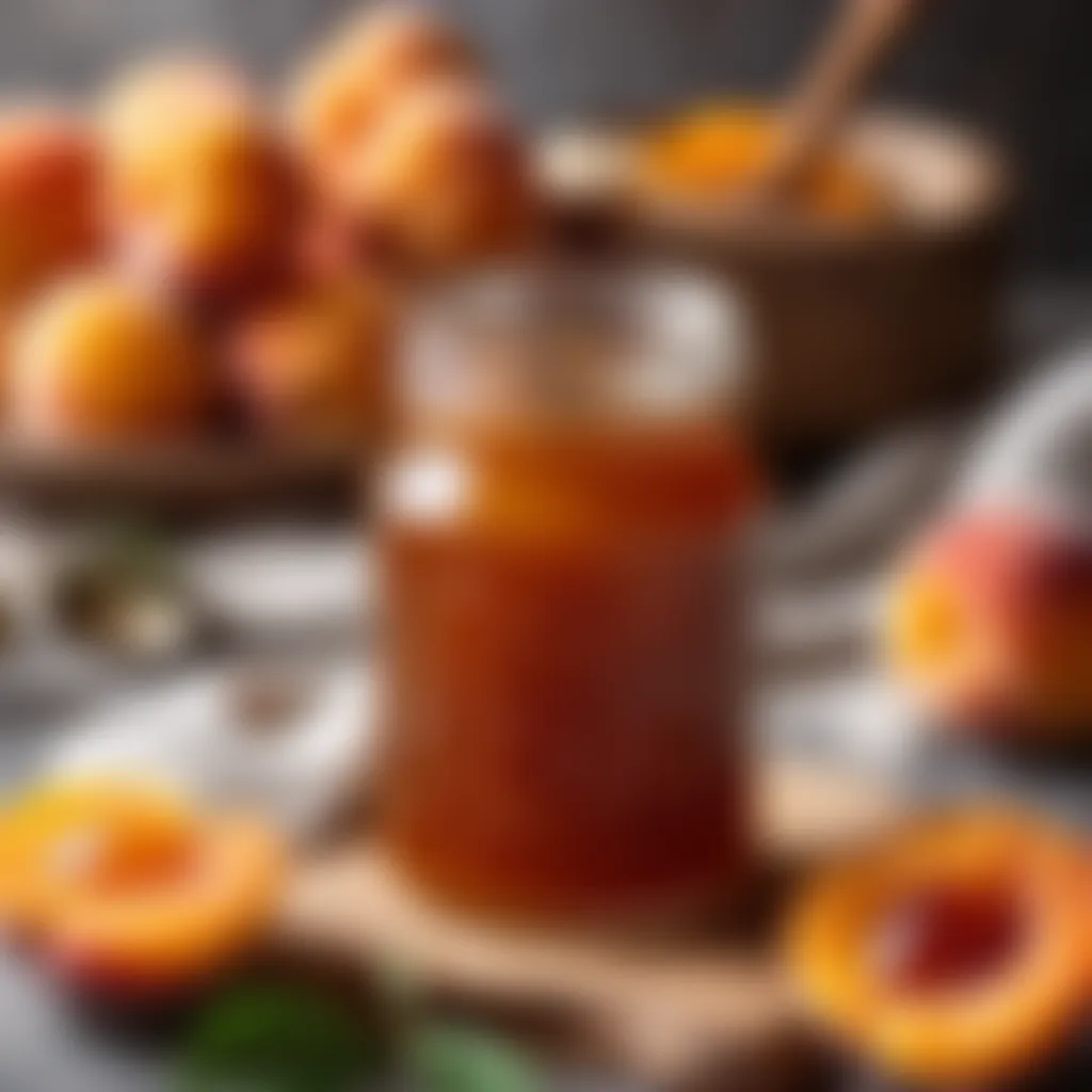 Exquisite homemade apricot jam