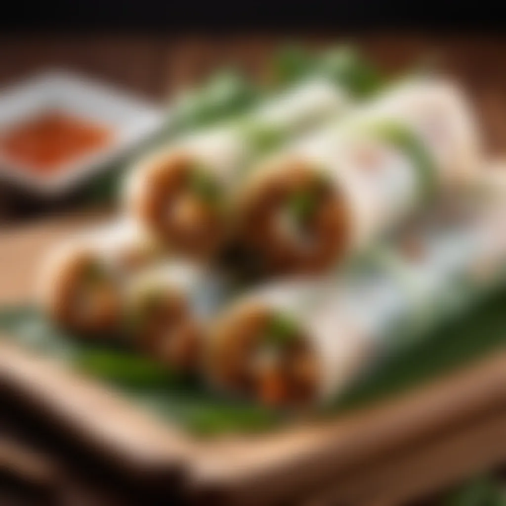 Exquisite Lumpia Wrapper Presentation