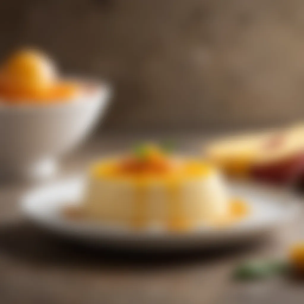 Luxurious Mango Peach Panna Cotta