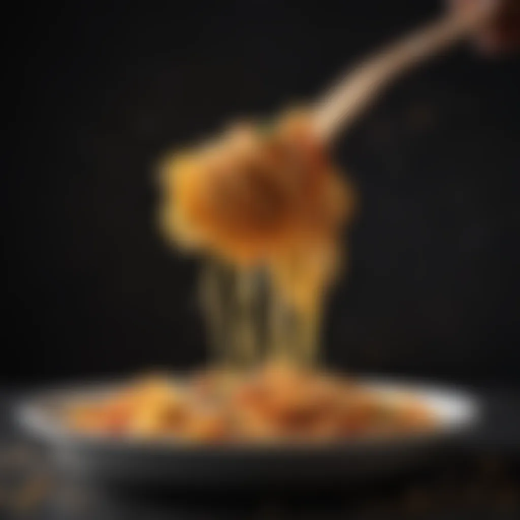 Exquisite Pasta Swirling in Flavorful Sauce