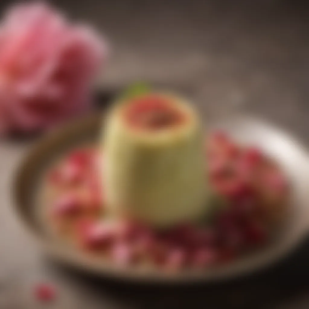 Gourmet Pista Kulfi garnished with rose petals