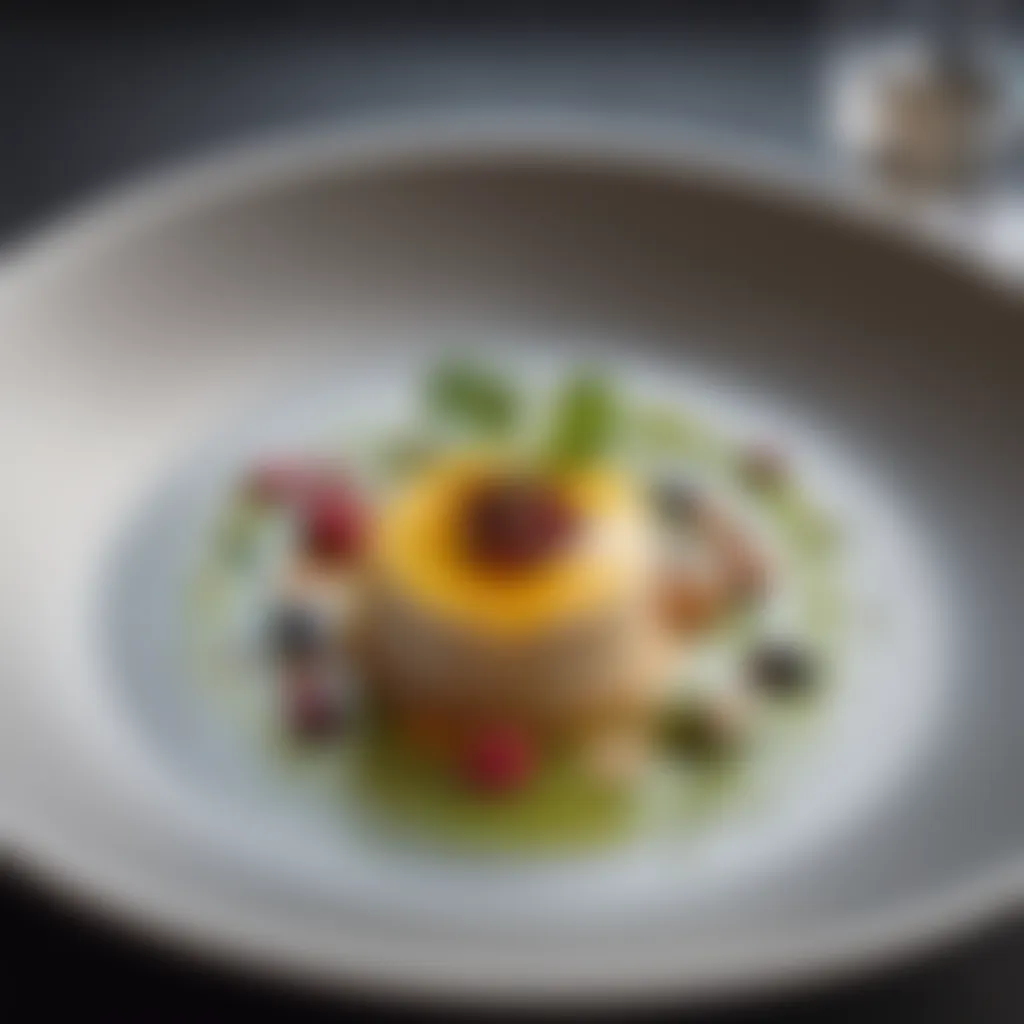 Exquisite plating presentation of Abele dish