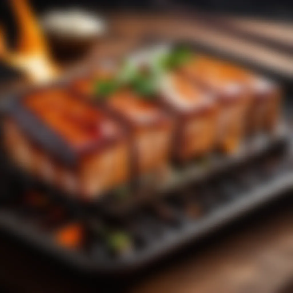 Exquisite Pork Belly Sizzling in Pan