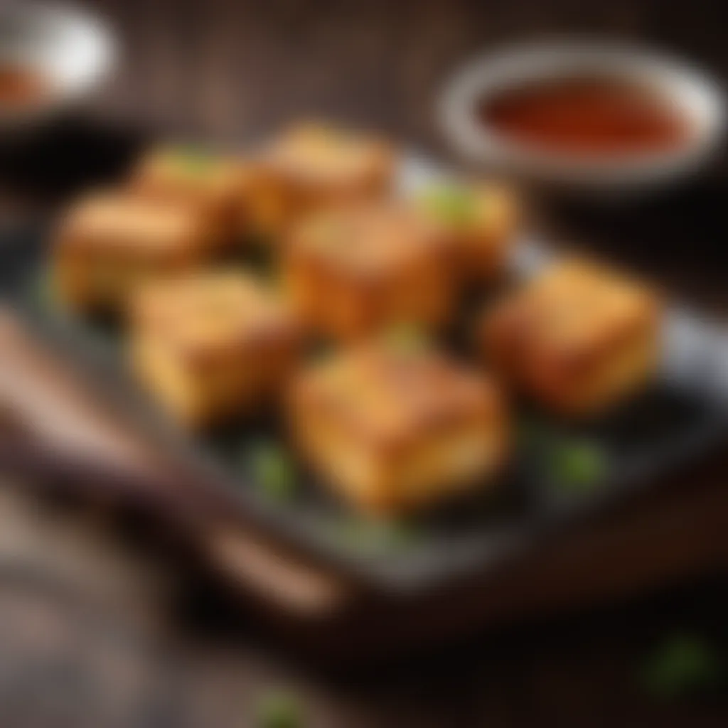 Crispy Agedashi Tofu with Dipping Sauce