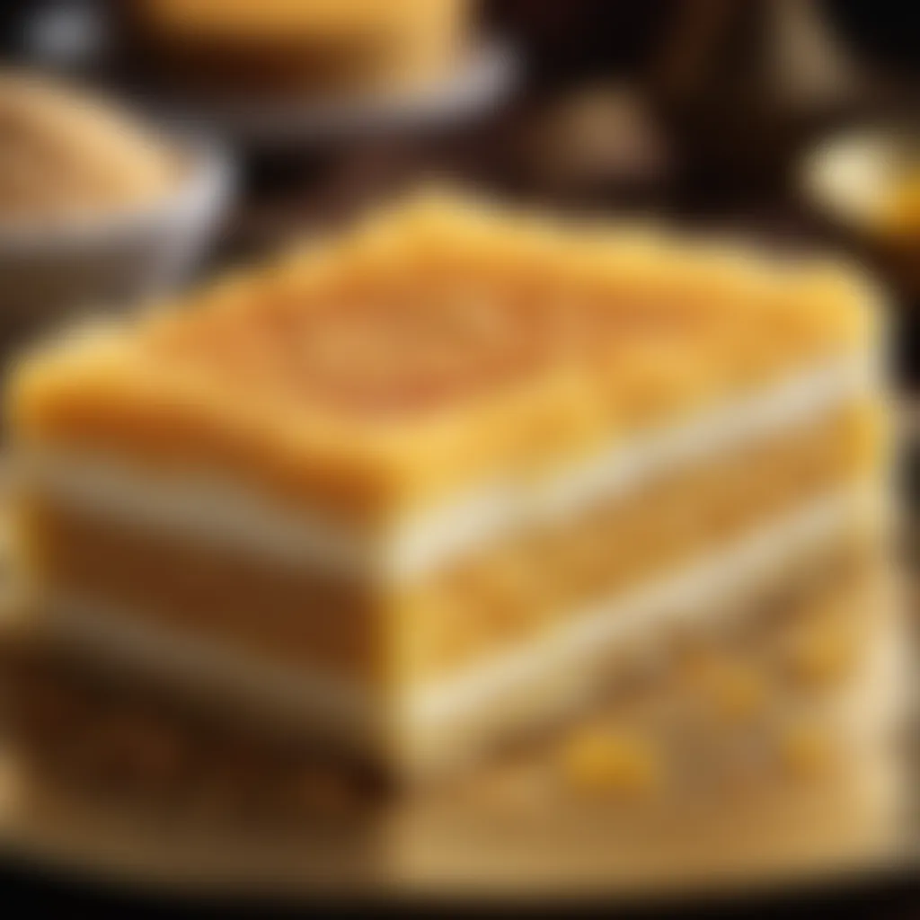 A close-up of kunafa pastry