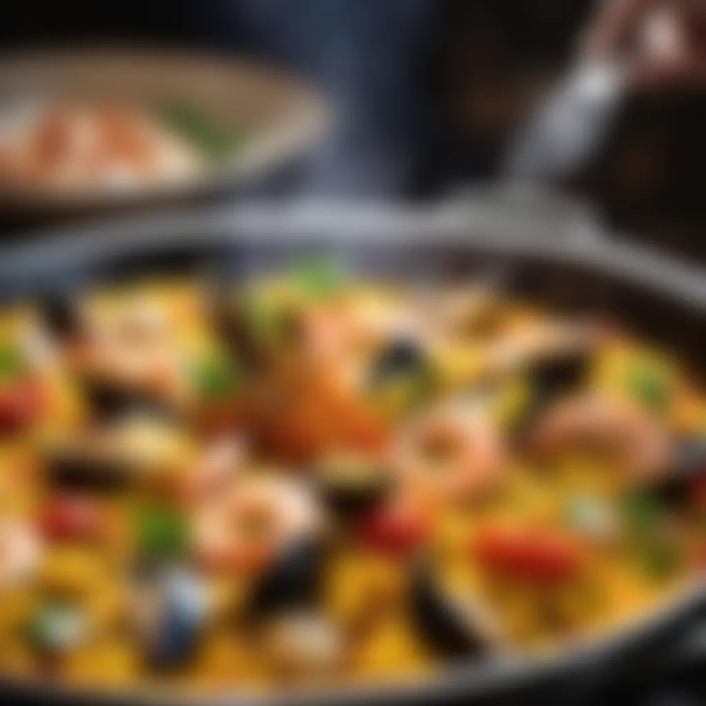 Exquisite Seafood Paella in XL Pressure Cooker