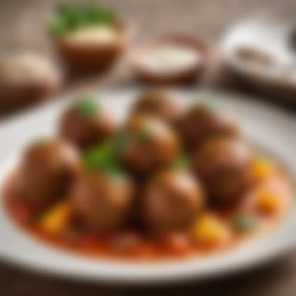 Exquisite Spanish Albondigas Served on Elegant Plate