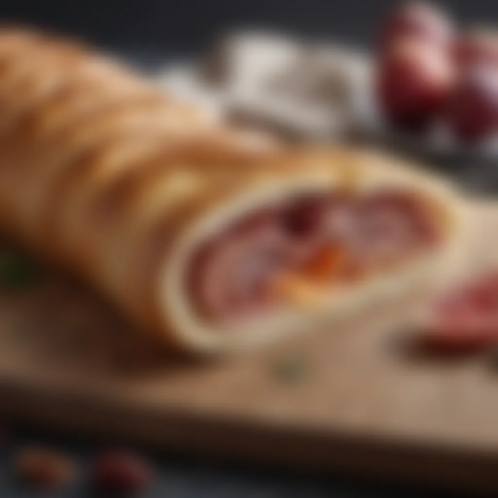 Exquisite Stromboli Featuring Prosciutto and Fig Jam