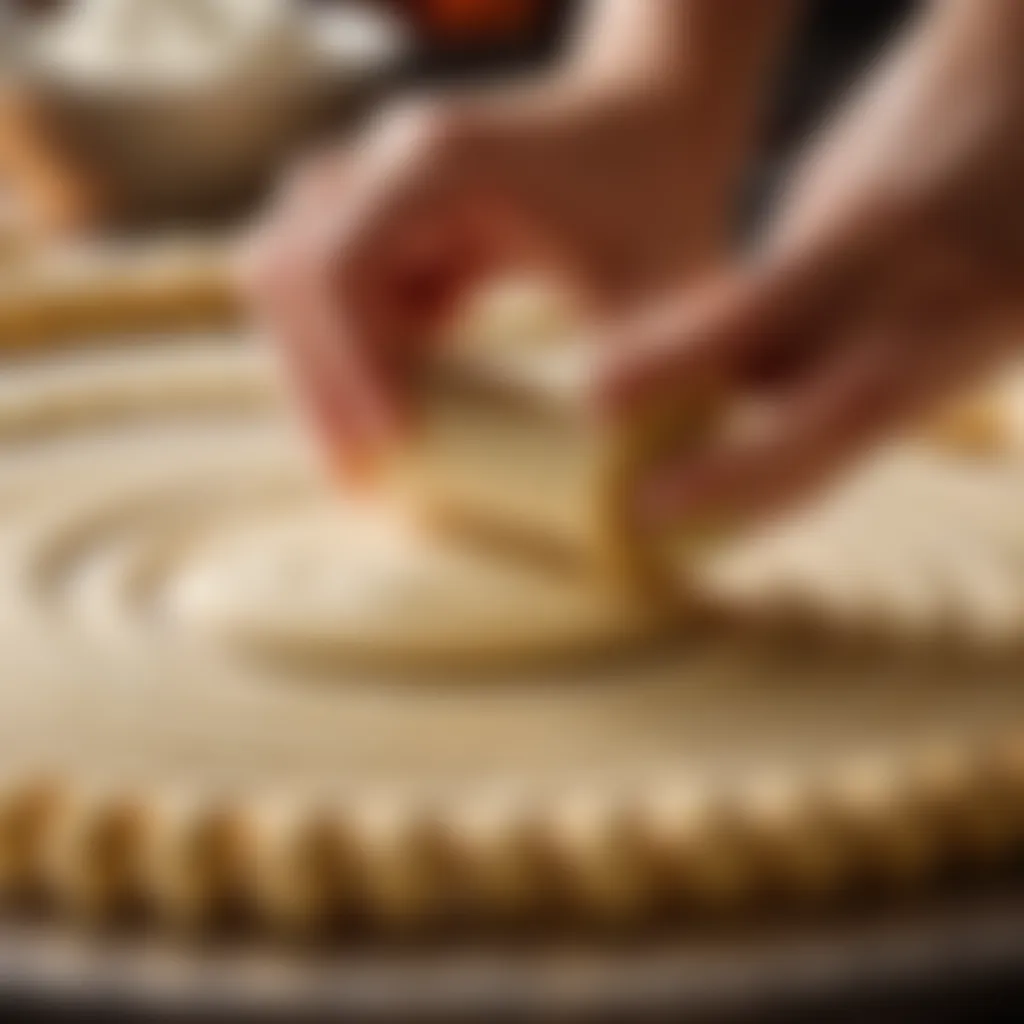Crafting Perfect Sugar Cookie Dough Exquisite Sugar Cookie Dough Being Rolled Out