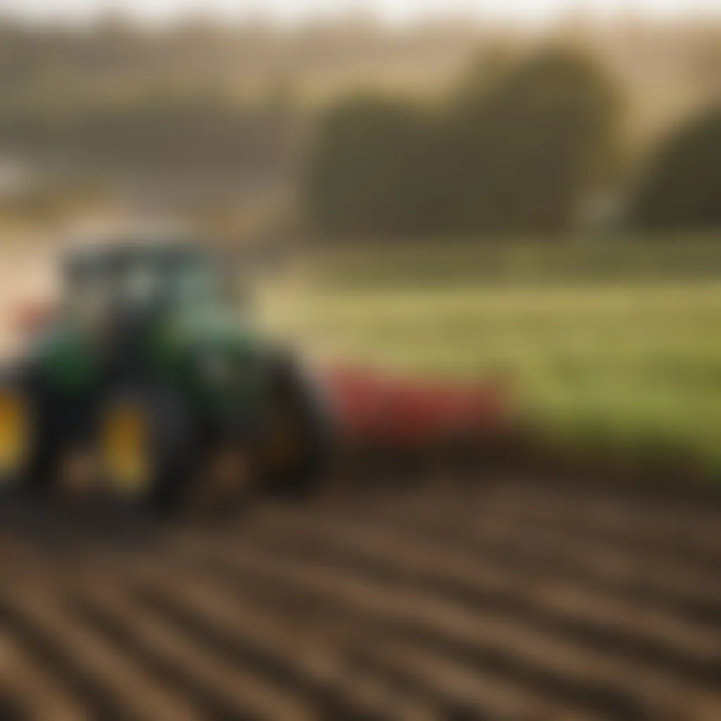 Close-up of advanced agricultural technology in use, highlighting precision farming equipment.