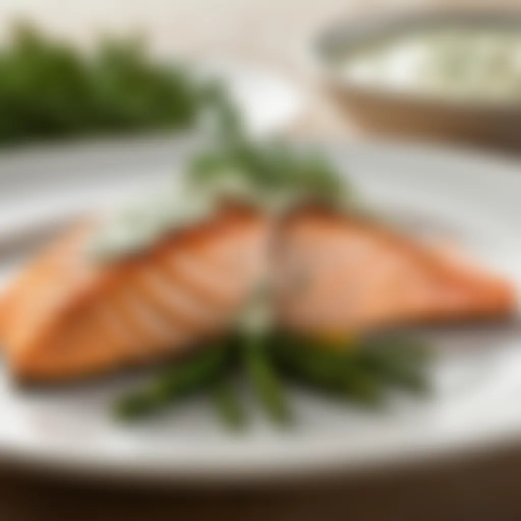 Elegant Baked Salmon with Dill Sauce