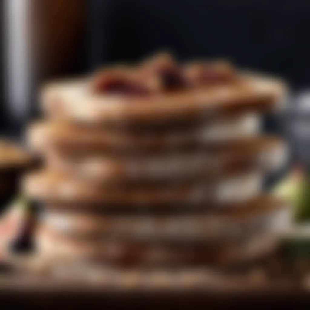 A stack of freshly baked bread slices