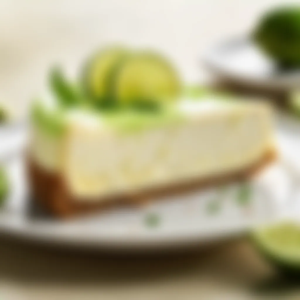 Finished Key Lime Cheesecake