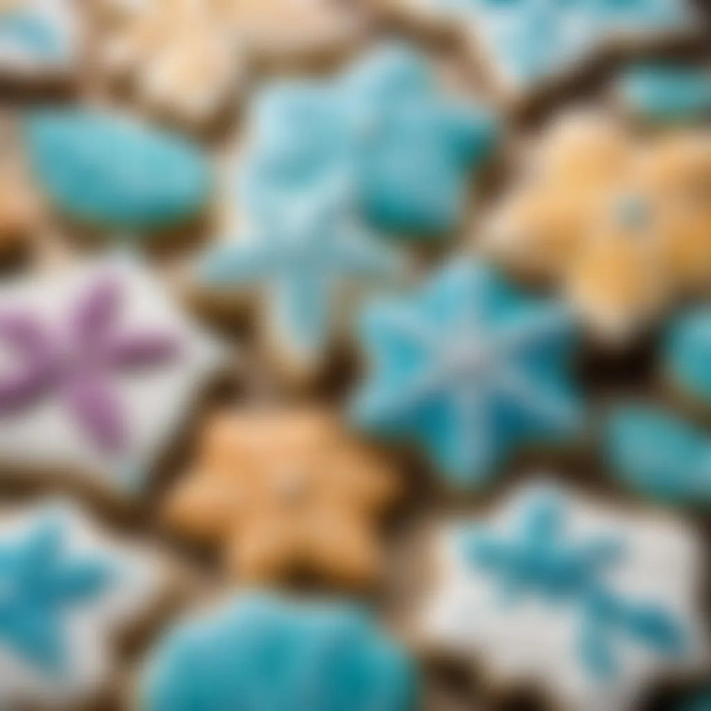 A finished sugar cookie with beautifully decorated royal icing