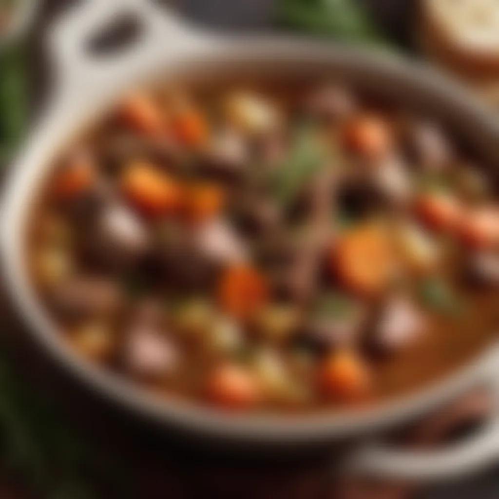 Savory Herb-Infused Beef Stew Flavorful Beef Stew with Herb Infusion