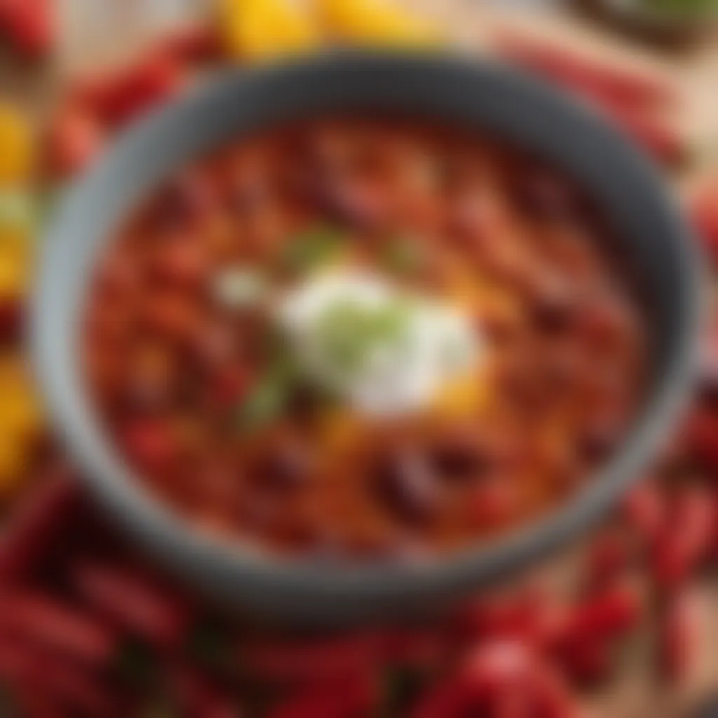 Rich and flavorful chili ingredients