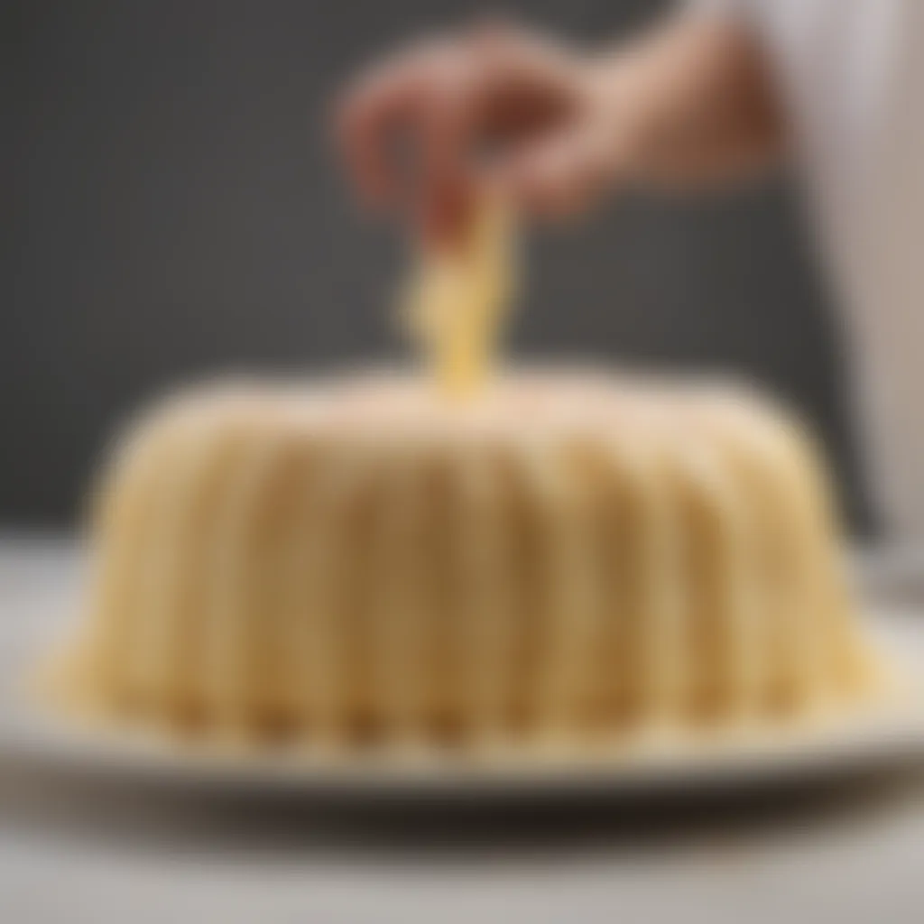 Flawless Sponge Cake Batter Being Folded