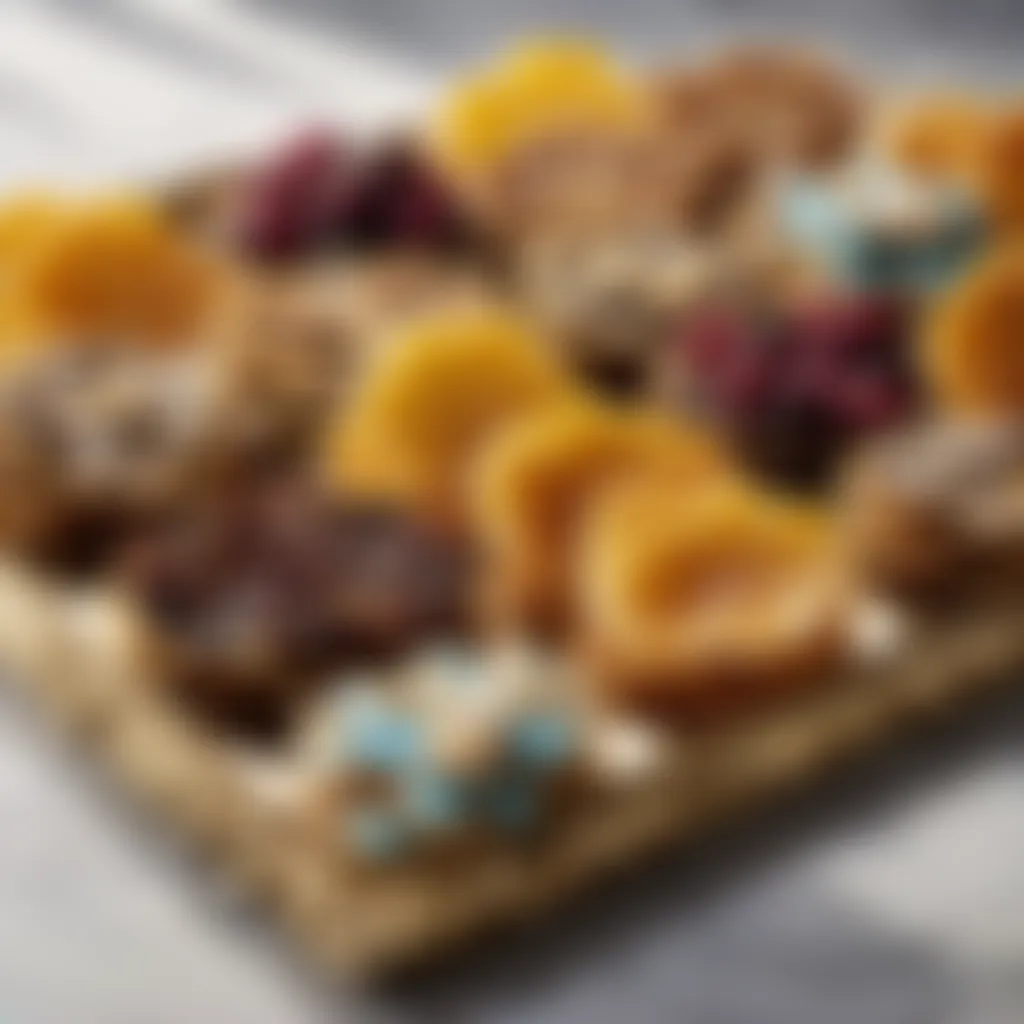 Elegant tray of beautifully arranged Florentines