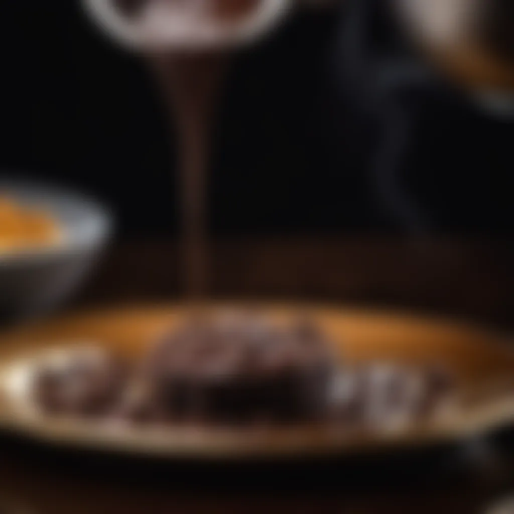 Silky Dark Chocolate Silky smooth dark chocolate being melted