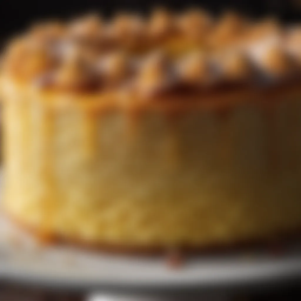 Fluffy sponge cake texture