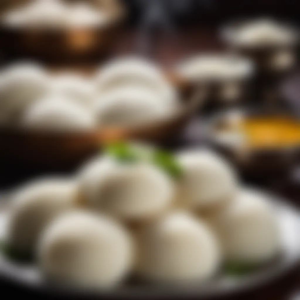 Indulging in Fluffy Steamed Idlis Freshly steamed fluffy idlis