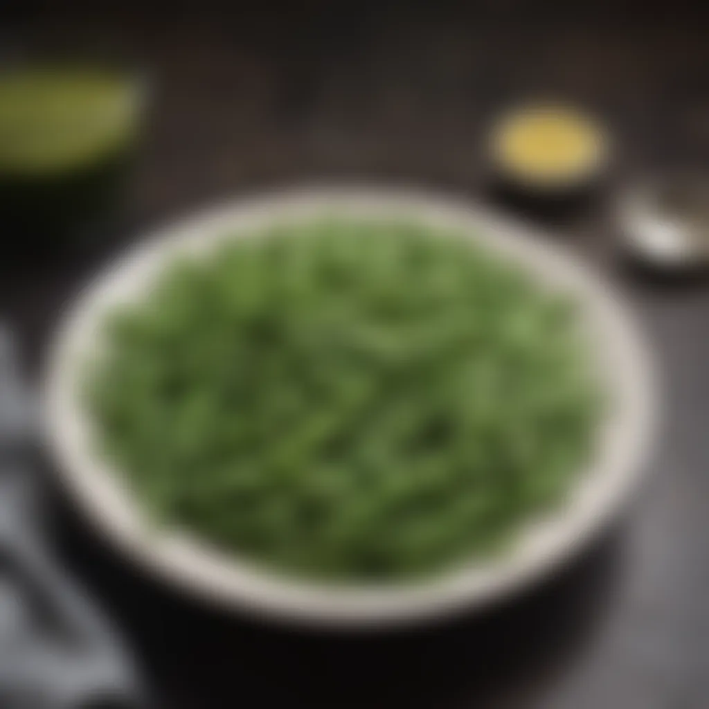 Blanched green beans in a bowl